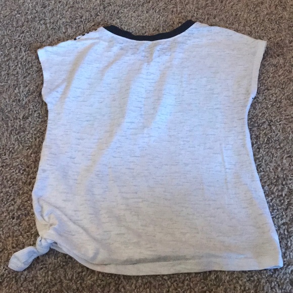 Justice White Black Short Sleeve Top “Dance” - Picture 4 of 4